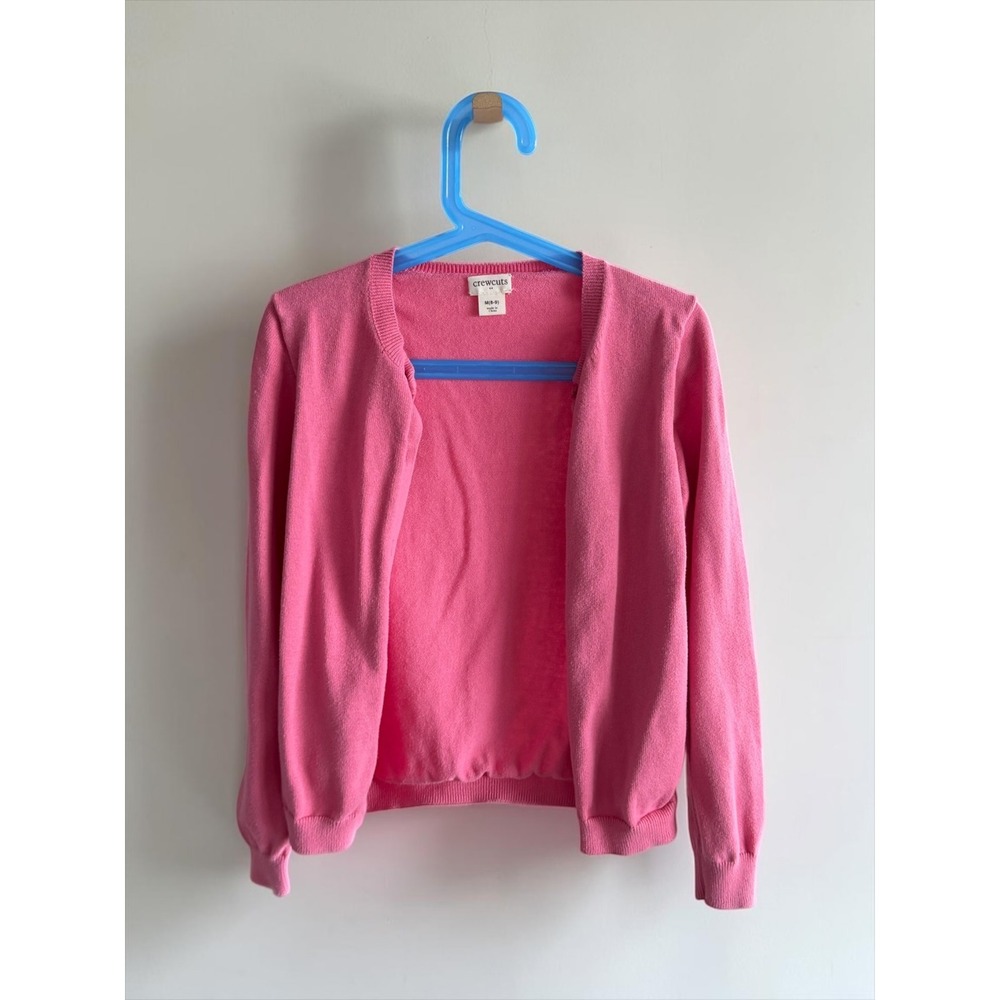 Crewcuts J.Crew Girls Pink Open Front Cardigan Sweater Size M 8-9